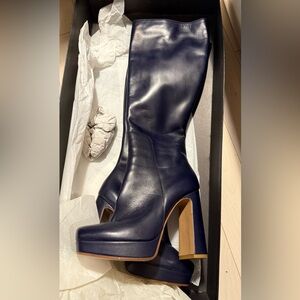 Pollini Elegant Navy Blue Women's Boots